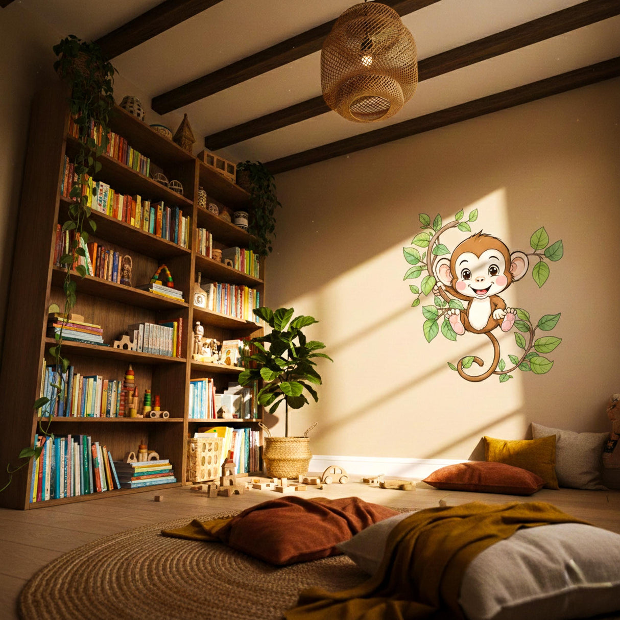 Monkey Wall Decal | Jungle Nursery Decor