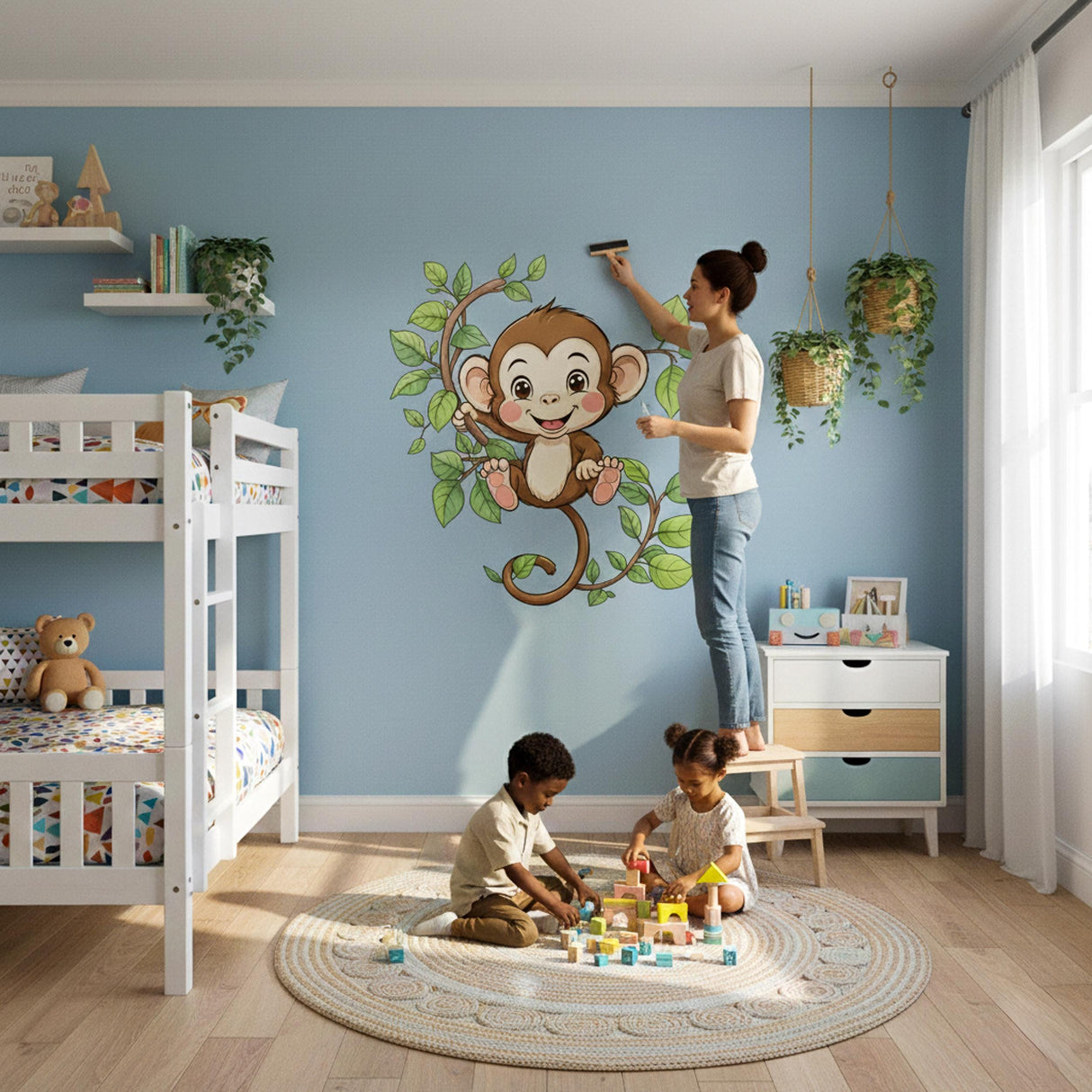 Monkey Wall Decal | Jungle Nursery Decor