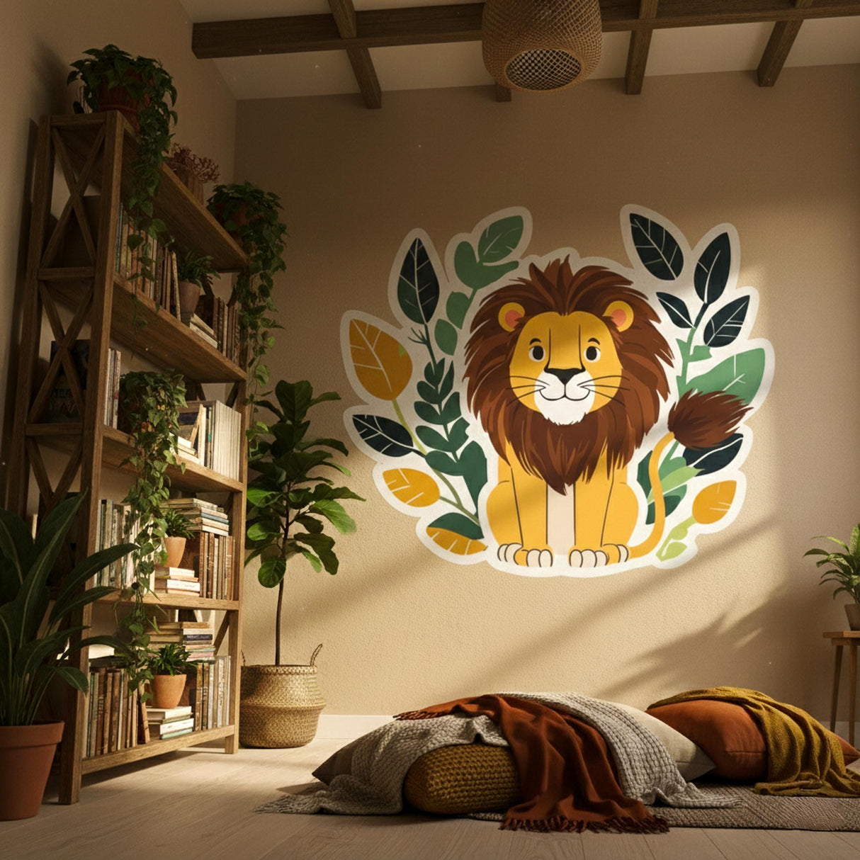 Friendly Lion Wall Decal | Safari Nursery Decor
