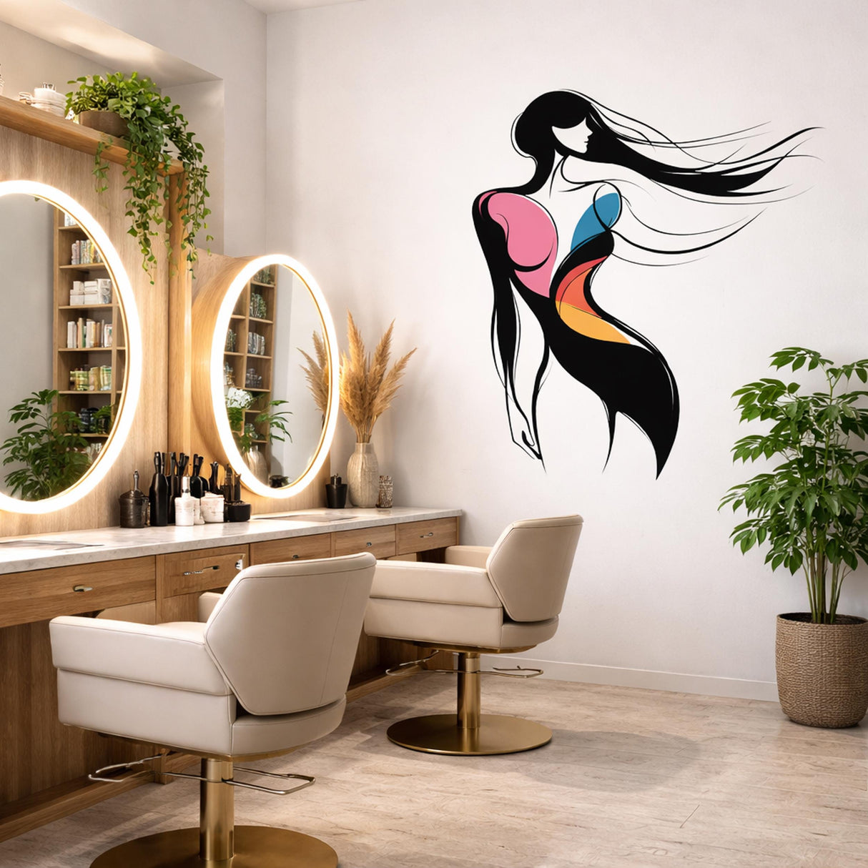 Abstract Woman Wall Art | Fashion Illustration Decal