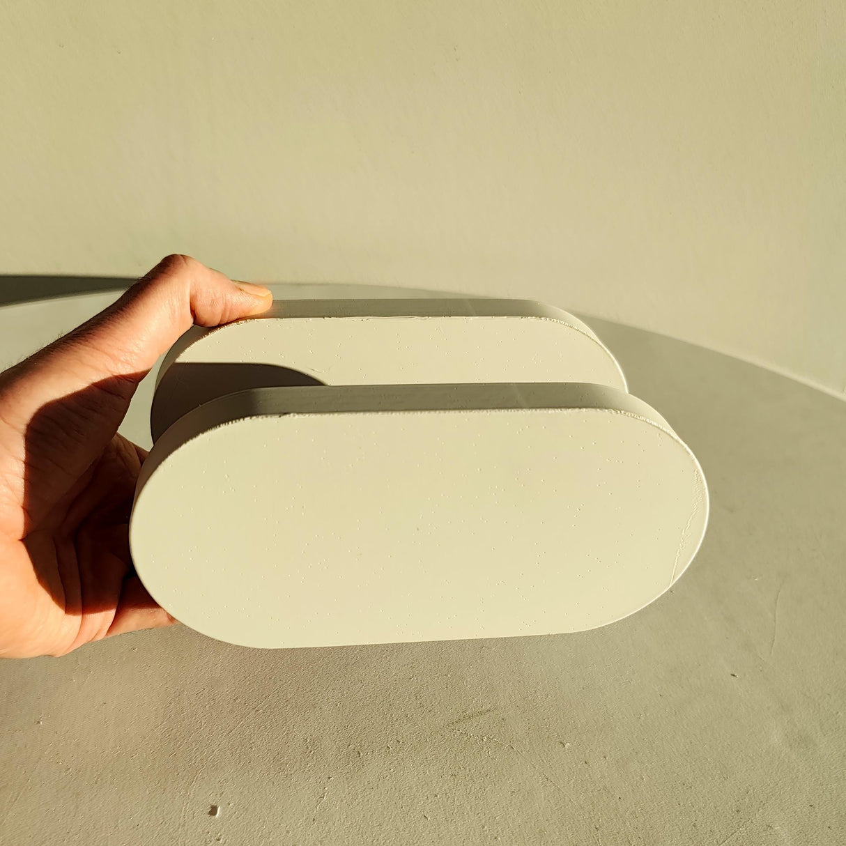 3D Printed Minimalist Wall Mounted Double Shelf | 3D Printed Modern Floating Wall Shelf |Sculptural Storage Shelf for Contemporary Interiors