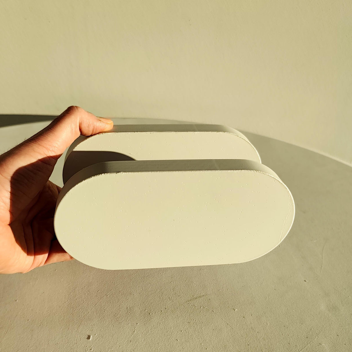 3D Printed Minimalist Wall Mounted Double Shelf | 3D Printed Modern Floating Wall Shelf |Sculptural Storage Shelf for Contemporary Interiors