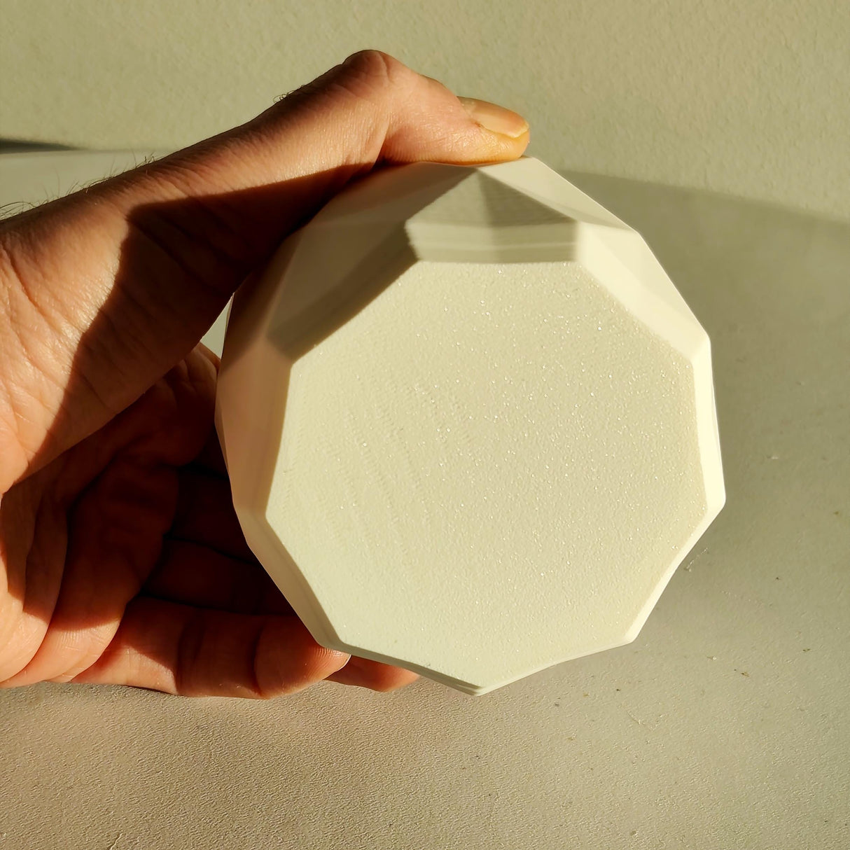 3D Printed Geometric Brush Holder | Modern Faceted Makeup Organizer | Minimalist Pen Cup