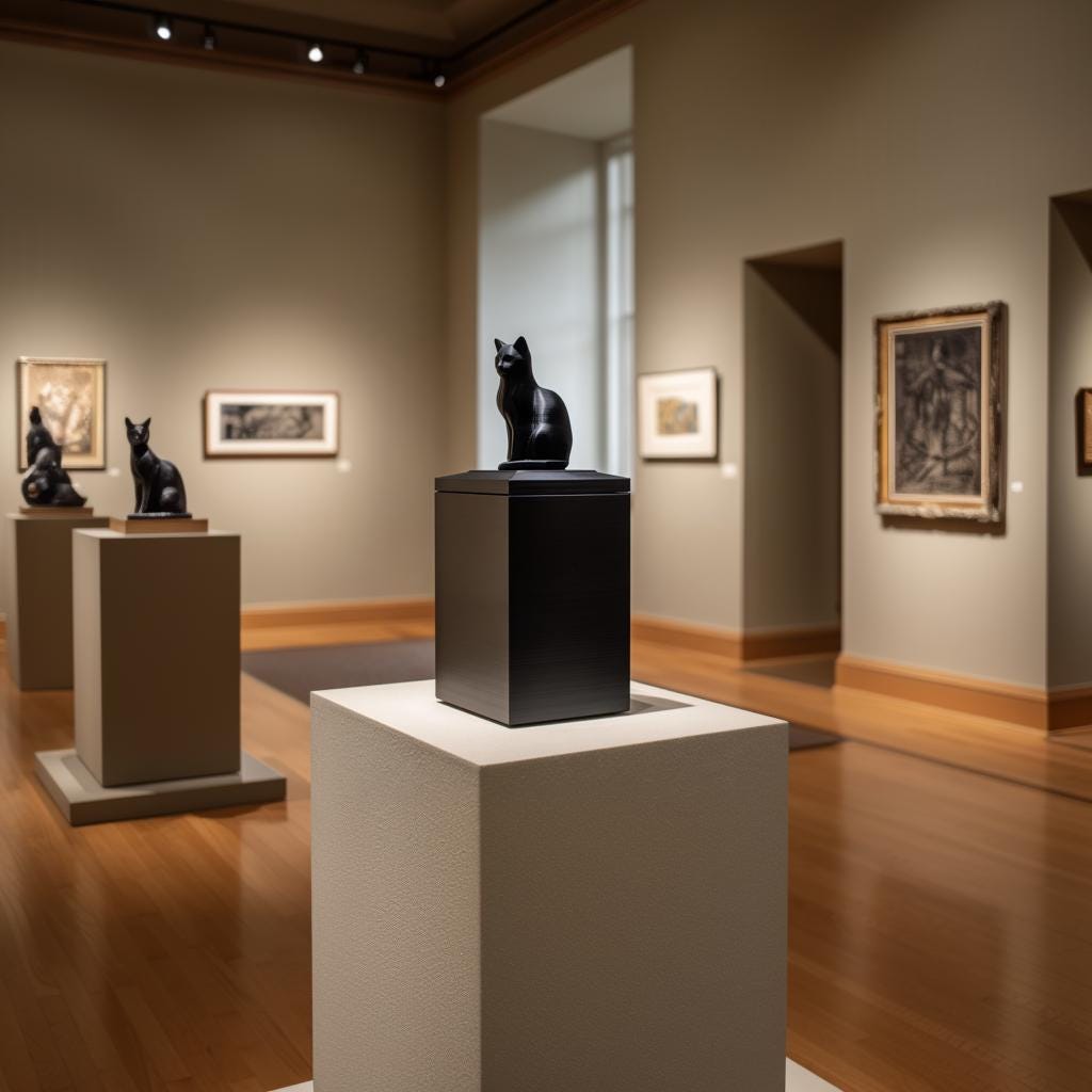 Cat Figurine Pet Ashes Urn | 3D Printed Modern Memorial Keepsake Box for Cat or Any Pet | Minimal Cremation Decor, Sympathy Gift Remembrance