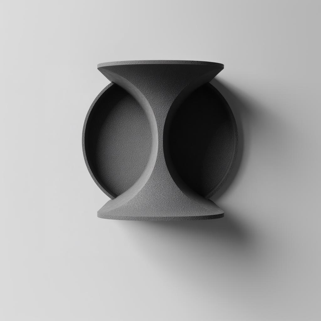 Dual Circle Wall Shelf | 3D Printed Minimal Sculptural Floating Display with Two Round Trays | Modern Geometric Wall Decor for Entryway