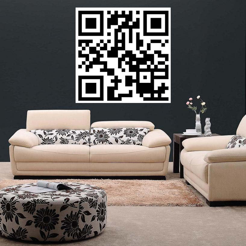 Custom Qr Code Sticker - Personalized Design Scan Wall Business Vinyl Waterproof Decal