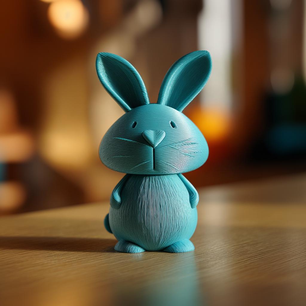 Bunny Memorial Urn with Lid | 3D Printed Pet Ashes Keepsake Container for Rabbit Remembrance Shelf Decor Tribute Gift and Display Accent
