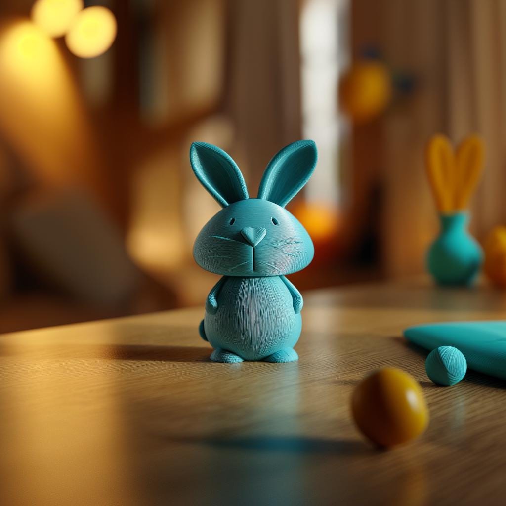 Bunny Memorial Urn with Lid | 3D Printed Pet Ashes Keepsake Container for Rabbit Remembrance Shelf Decor Tribute Gift and Display Accent