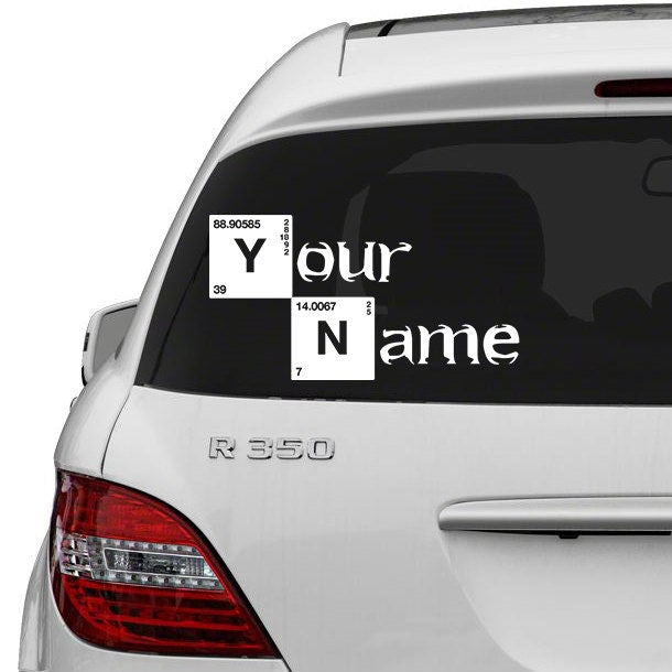 Custom Text Vinyl Sticker - Made Personalized Your Name Word Header Clear Decal