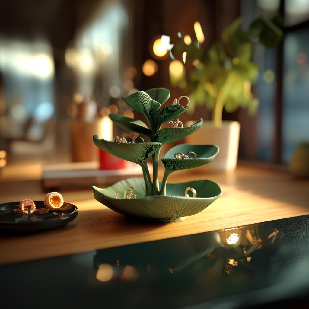 Botanical Jewelry Holder | Leaf Ring Dish | 3D Printed Earring Stand | Nature Inspired Jewelry Organizer | Dresser Vanity Tray Decor Gift