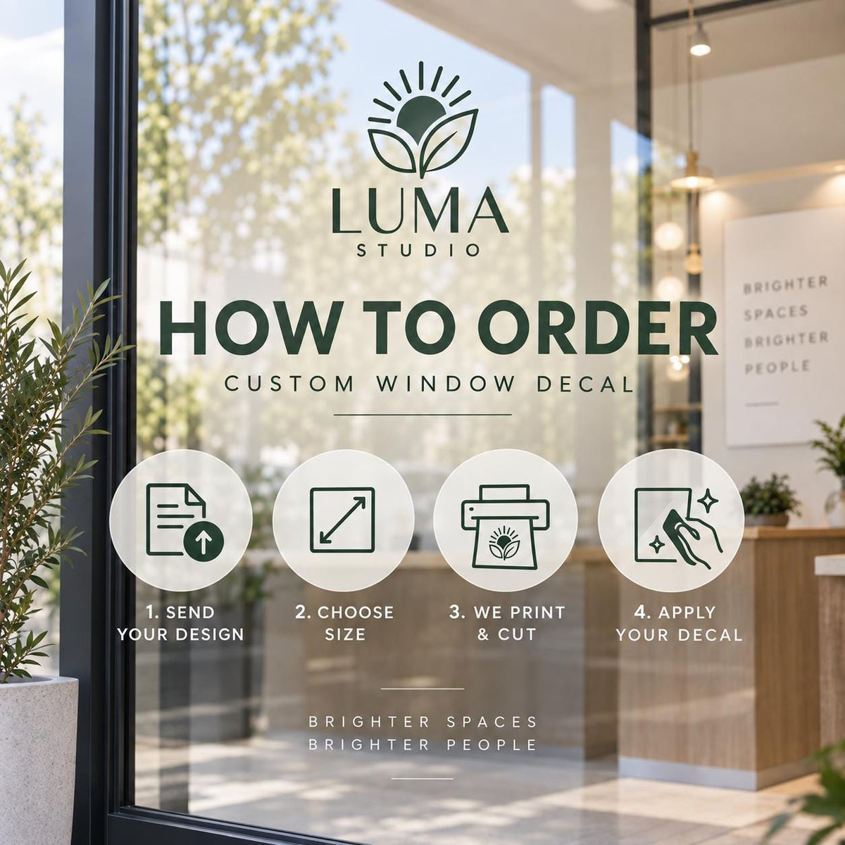 Custom Window Decal for Glass | Business Logo Sticker | No Background | Shape Cut Vinyl