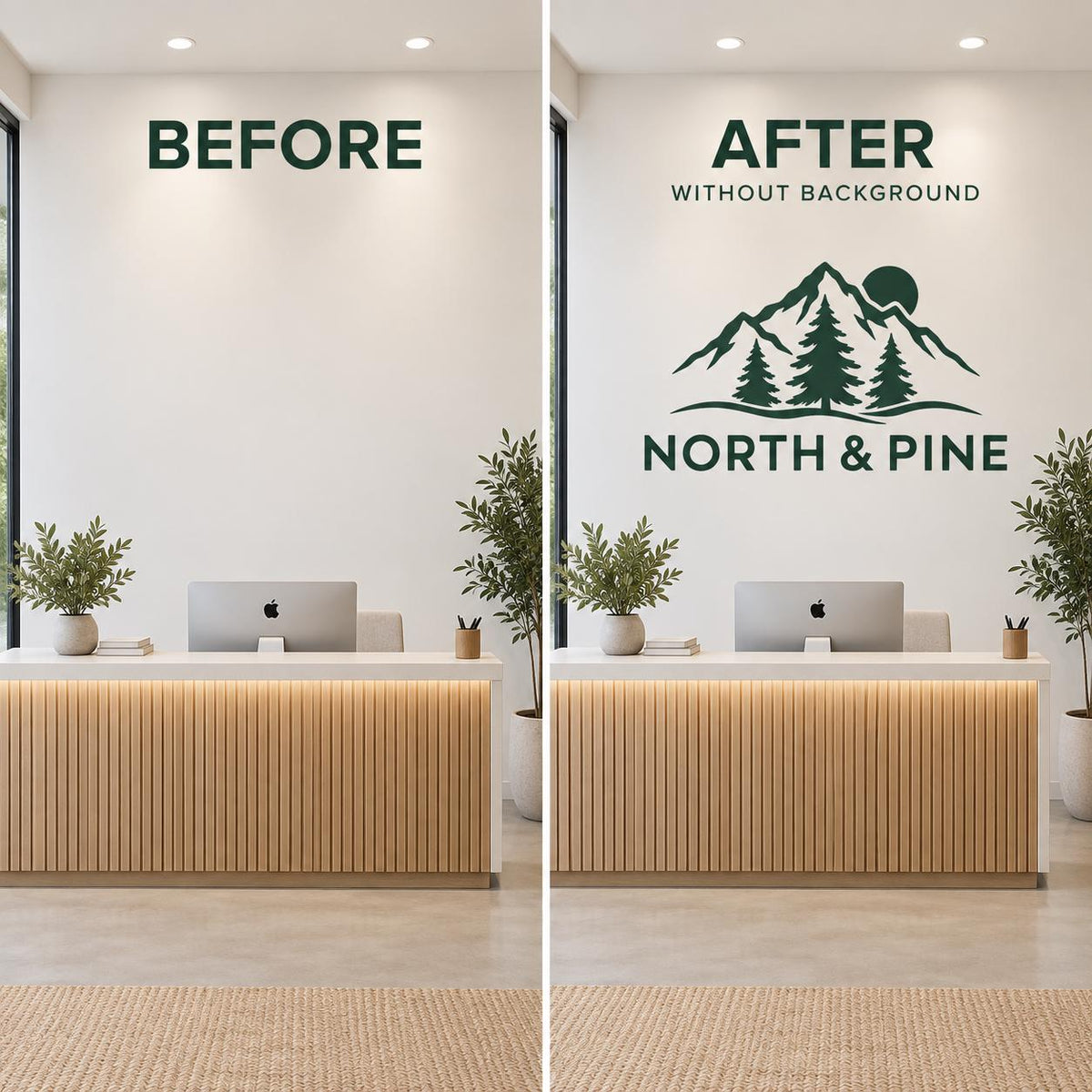 Custom Wall Vinyl Decal | Your Logo or Artwork | Without Background | Contour Cut