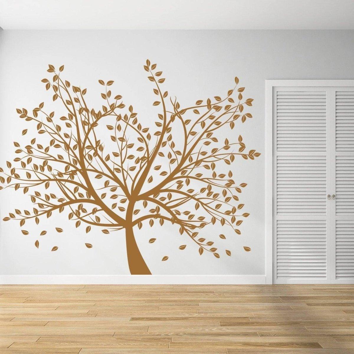Birch Grove Vinyl Wall Decal showcasing a tree design on a wall, adding nature-inspired decor to a tranquil space.