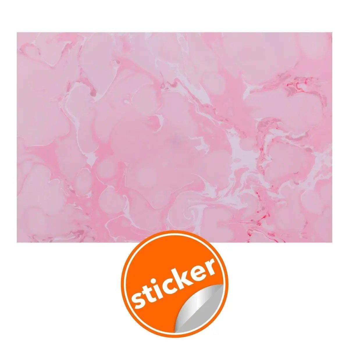 Pink marble vinyl wallpaper sticker, self-adhesive, perfect for stylish home decor accents.