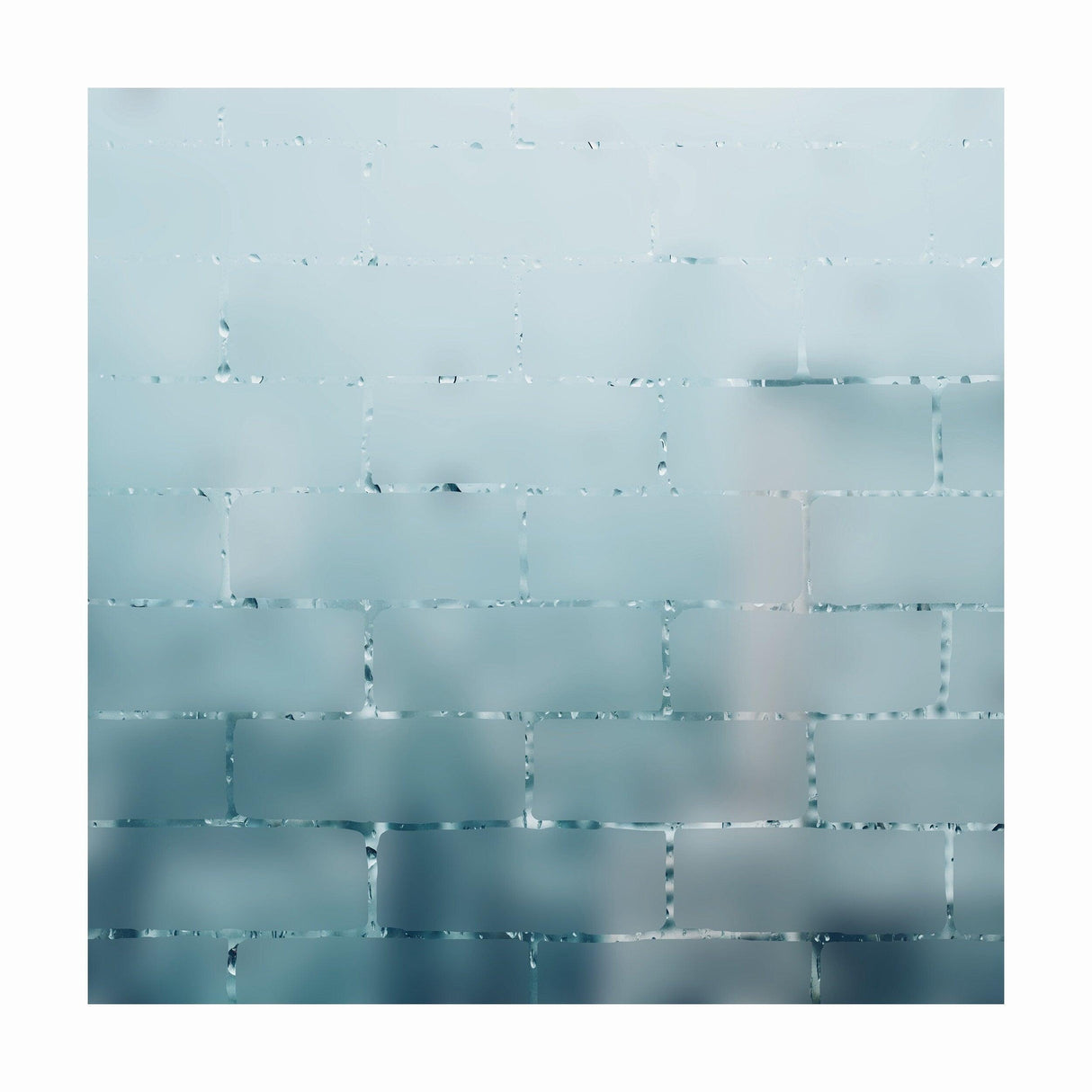 Frosted vinyl decal design resembling frosted glass for window decoration and elegance.