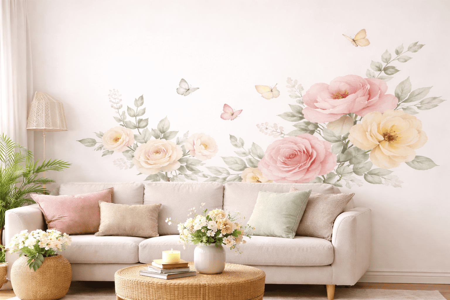 Spring 2026 decor trends with removable wall stickers