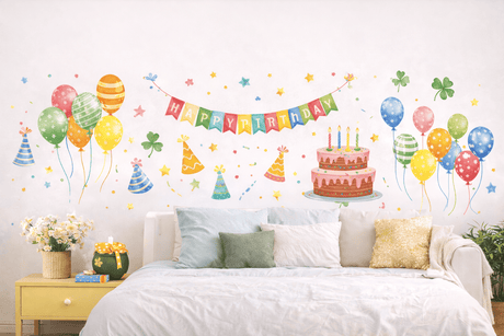 Kids' birthday wall decor surface and removal guide