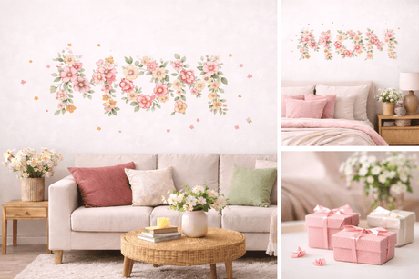Mother’s Day Wall Decor Ideas with Floral Peel-and-Stick Art