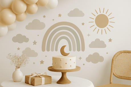 Gender-Neutral Baby Shower Decor Trends with Peel-and-Stick Art