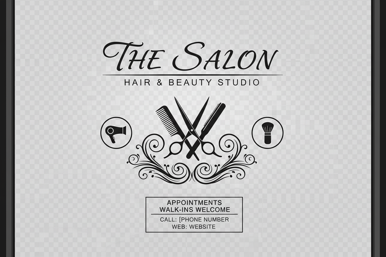 Salon Window Decals