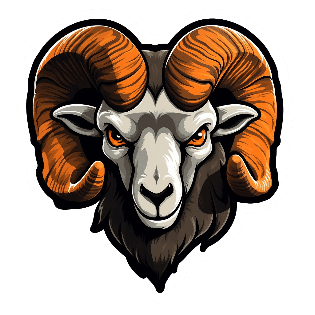 Artistic Ram Head Wall Sticker