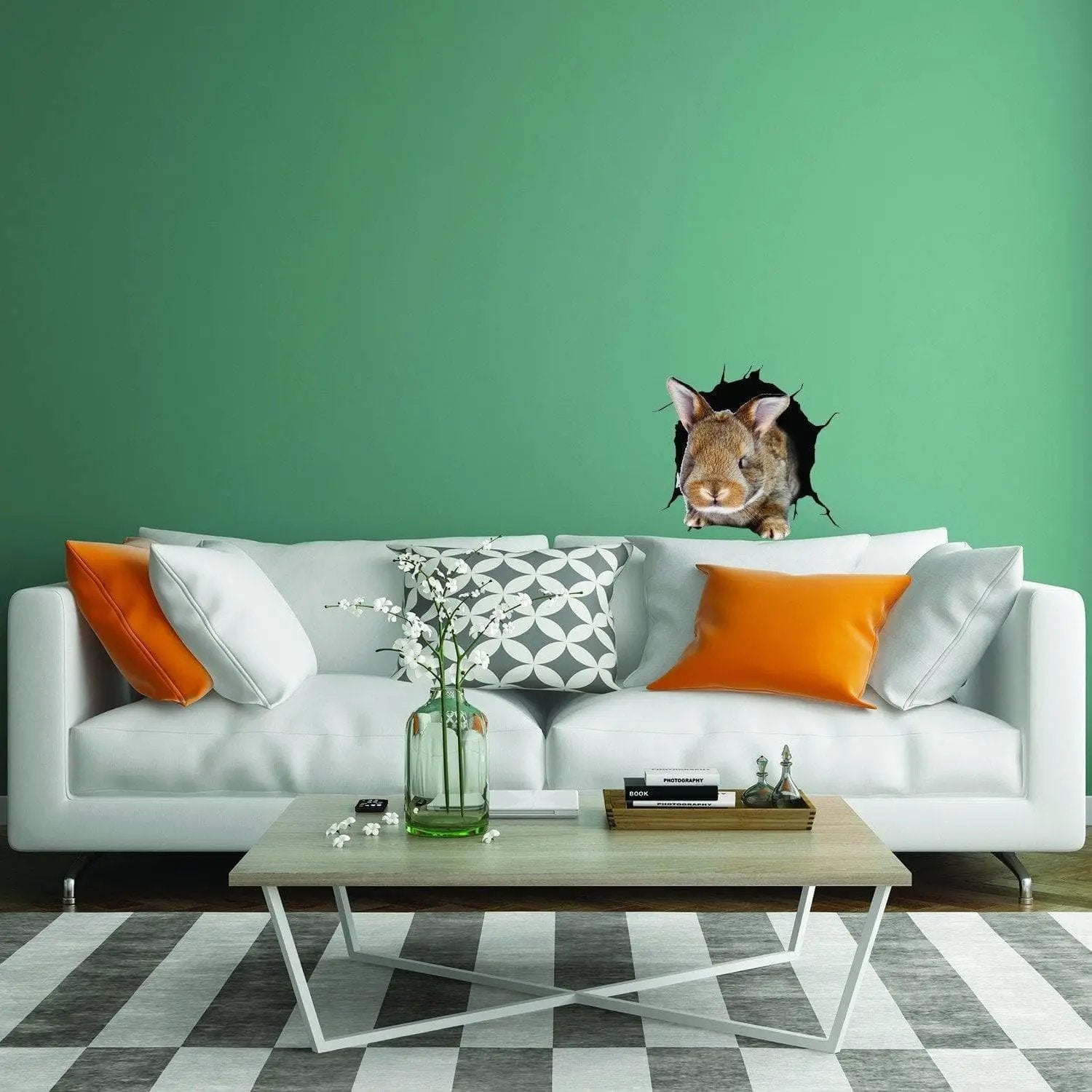 3D Wonderland Rabbit Wall Sticker