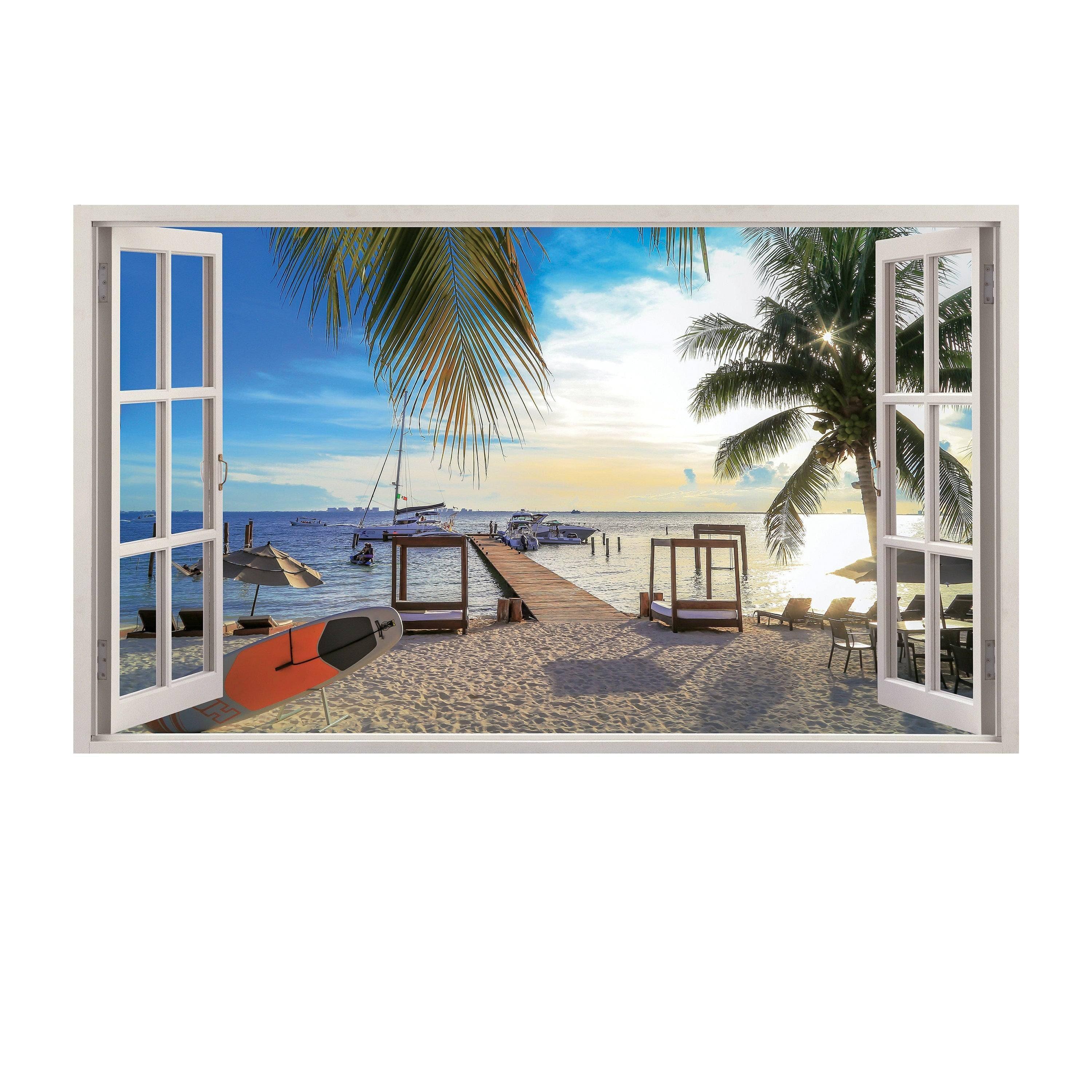 Decorative Paradise Vista Wall Sticker - Thumbnail 3