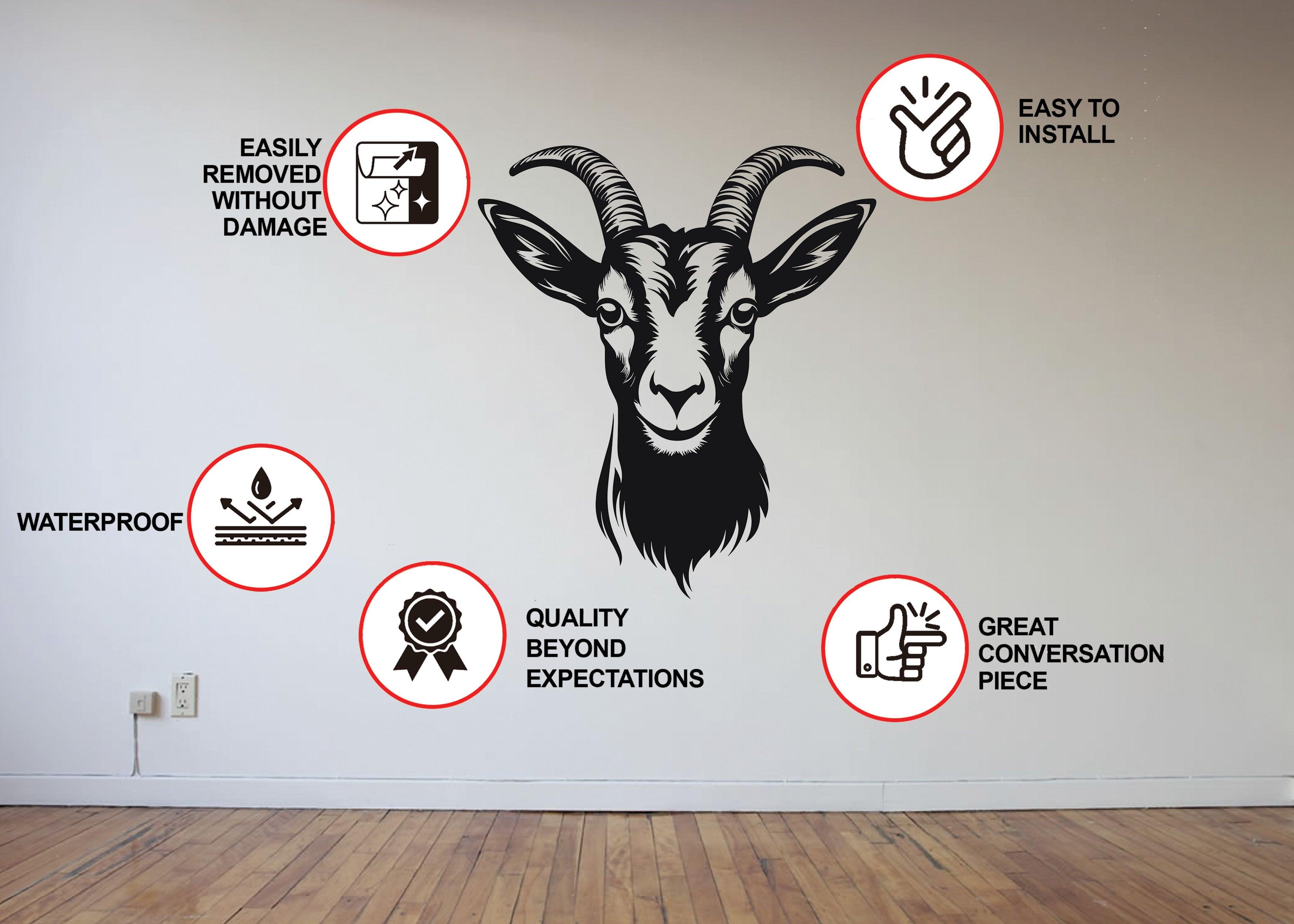 Vinyl Goat Wall Sticker Decal - Thumbnail 4