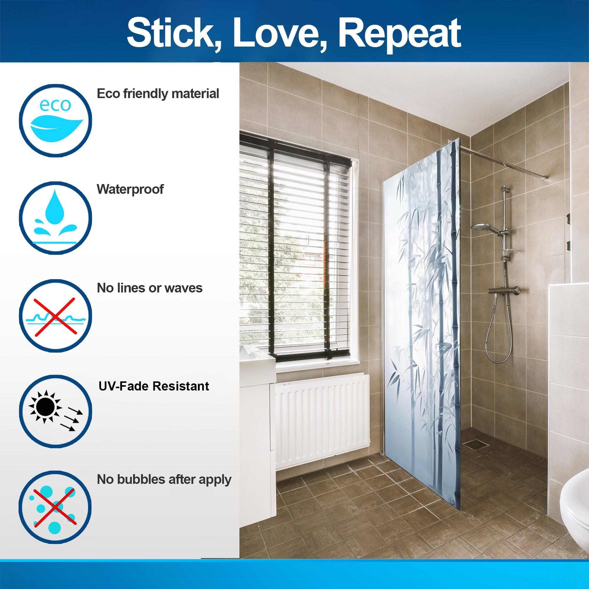 Shower Door Decal Tranquil Bamboo Forest - Thumbnail 5