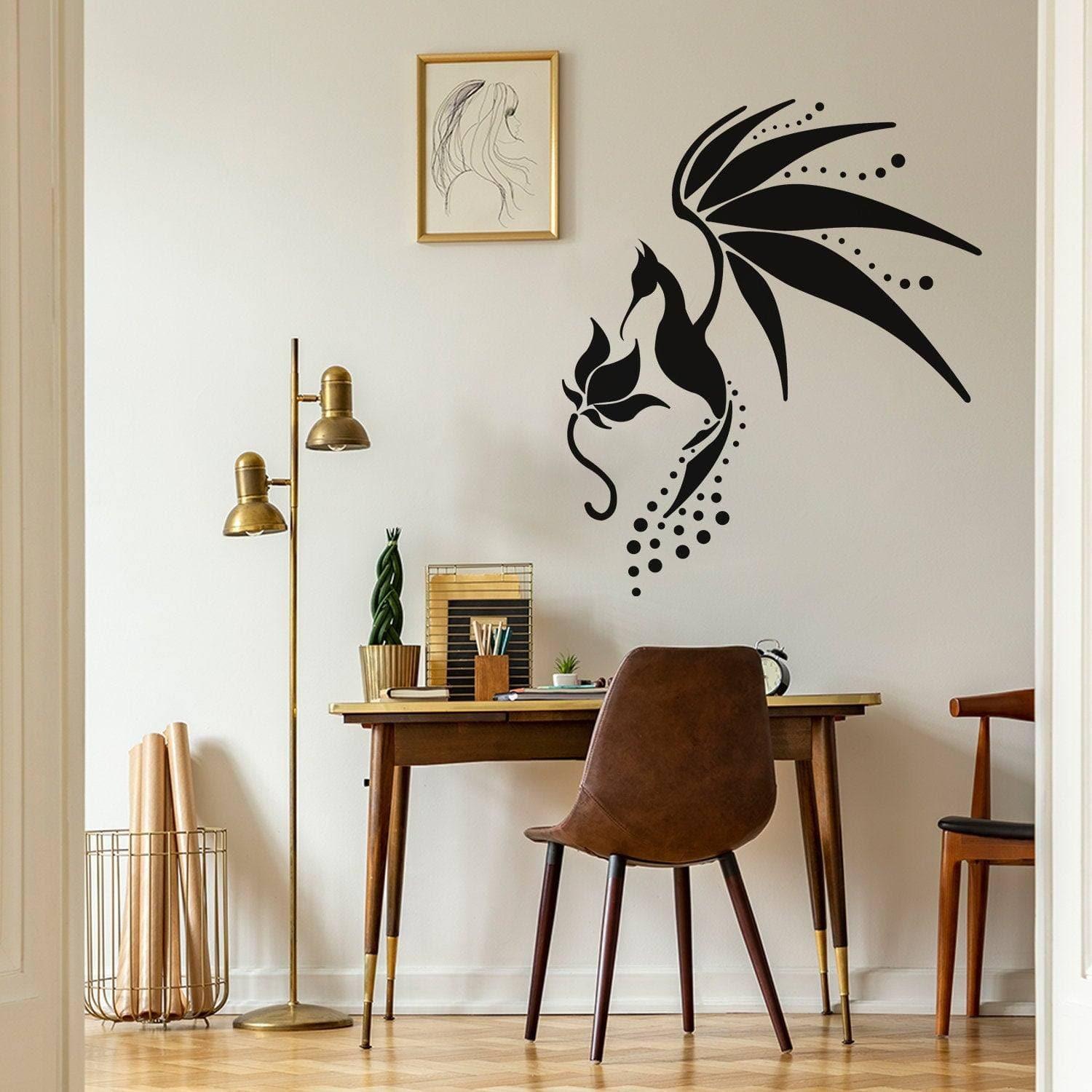Adorable Hummingbird Designed Wall Decal - Thumbnail 5