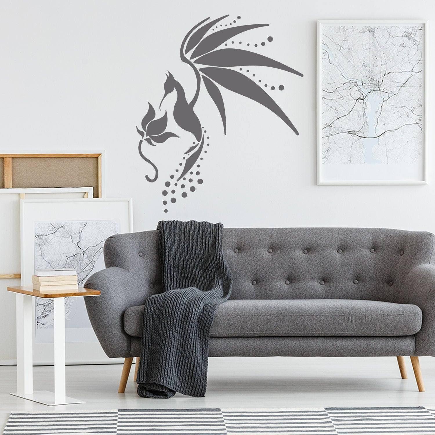 Adorable Hummingbird Designed Wall Decal - Thumbnail 3