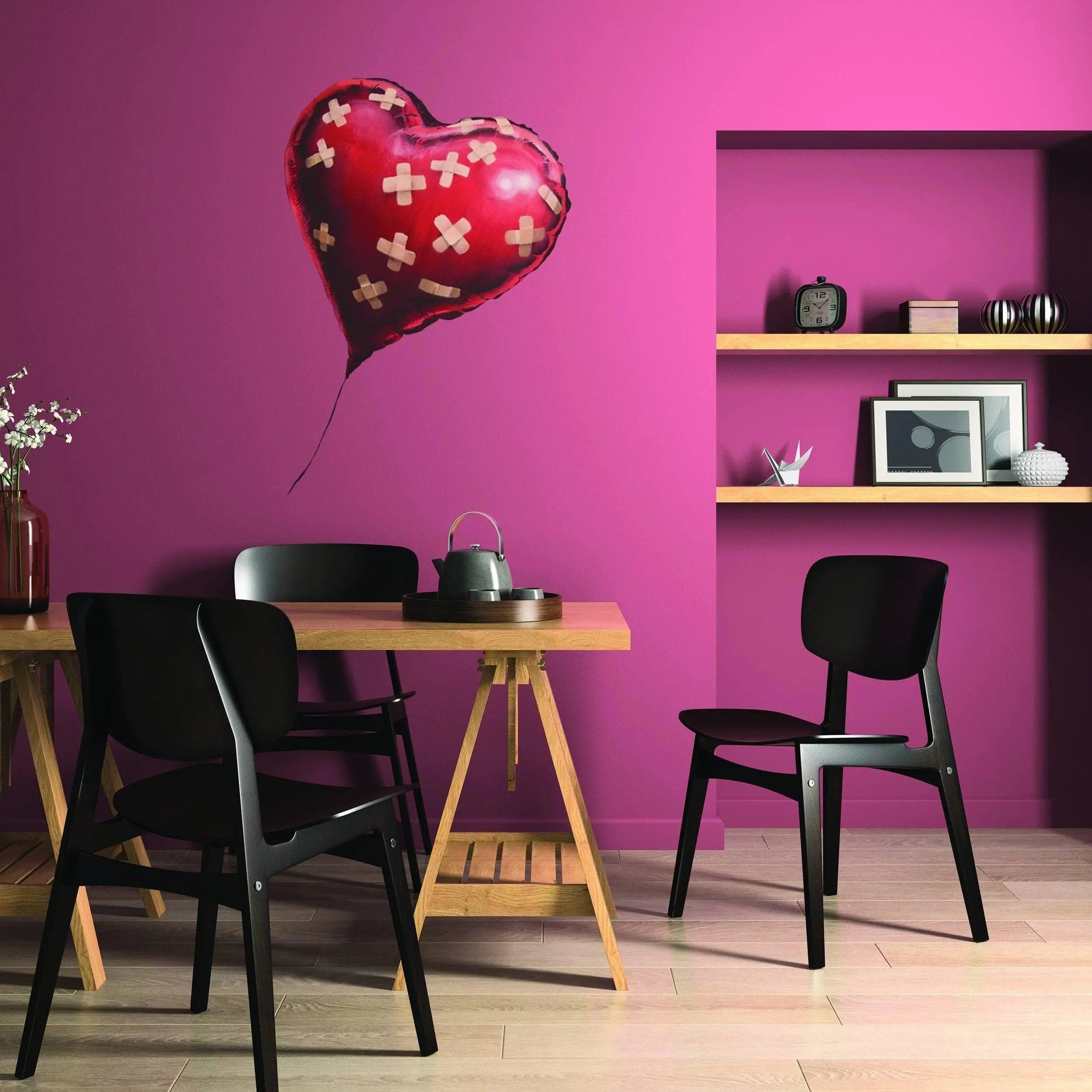 Banksy Heart Balloon Vinyl Wall Sticker