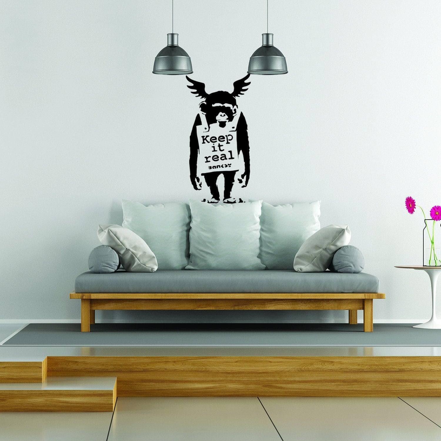 Banksy Laugh Now Monkey Graffiti Decal - Thumbnail 3