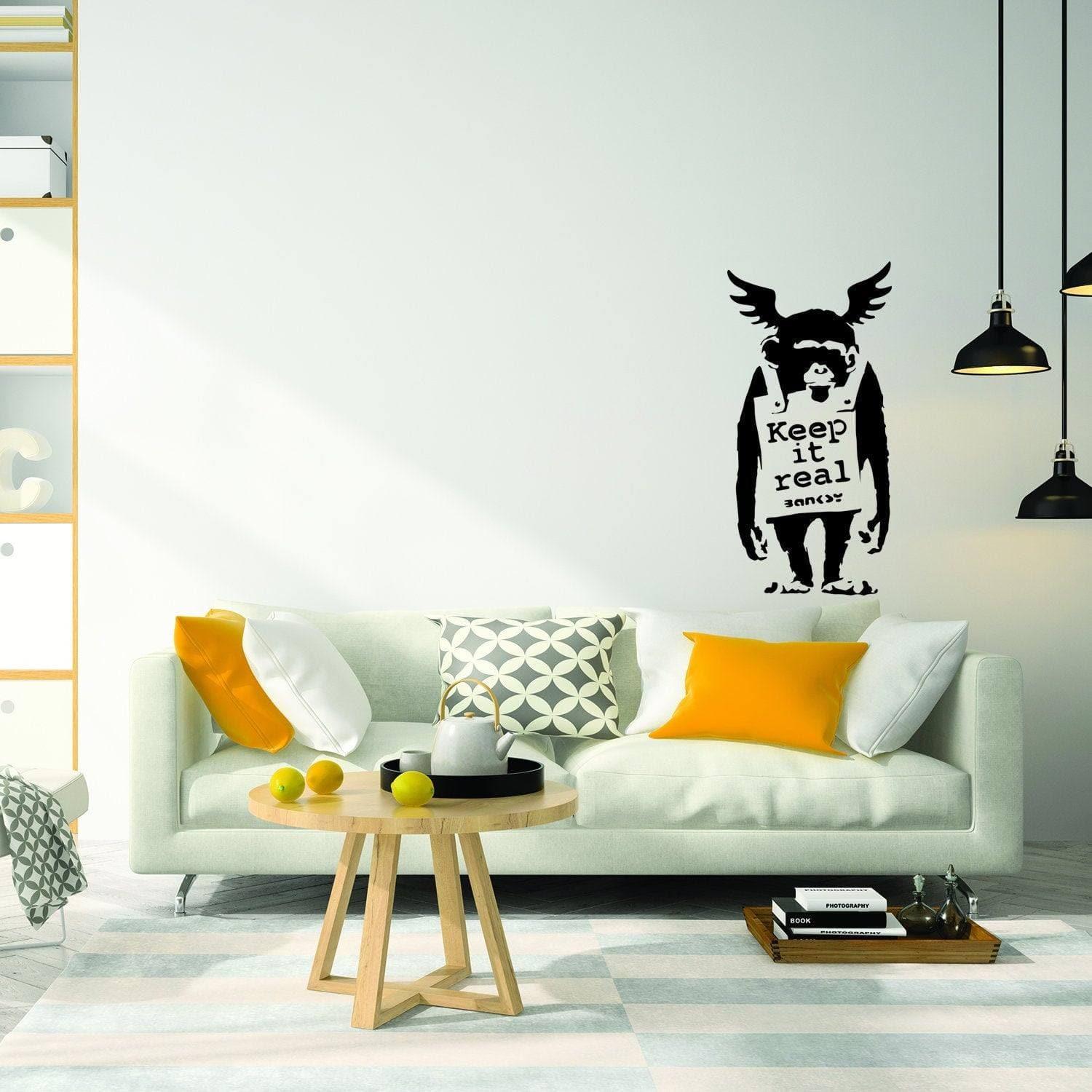 Banksy Monkey Wall Art Sticker - Urban Graffiti Decal – Decords