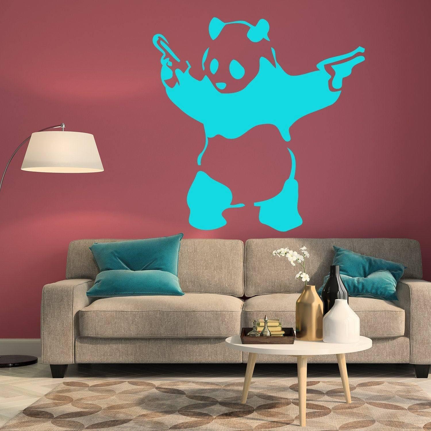 Artistic Urban Bear with Gun Wall Decal - Thumbnail 2