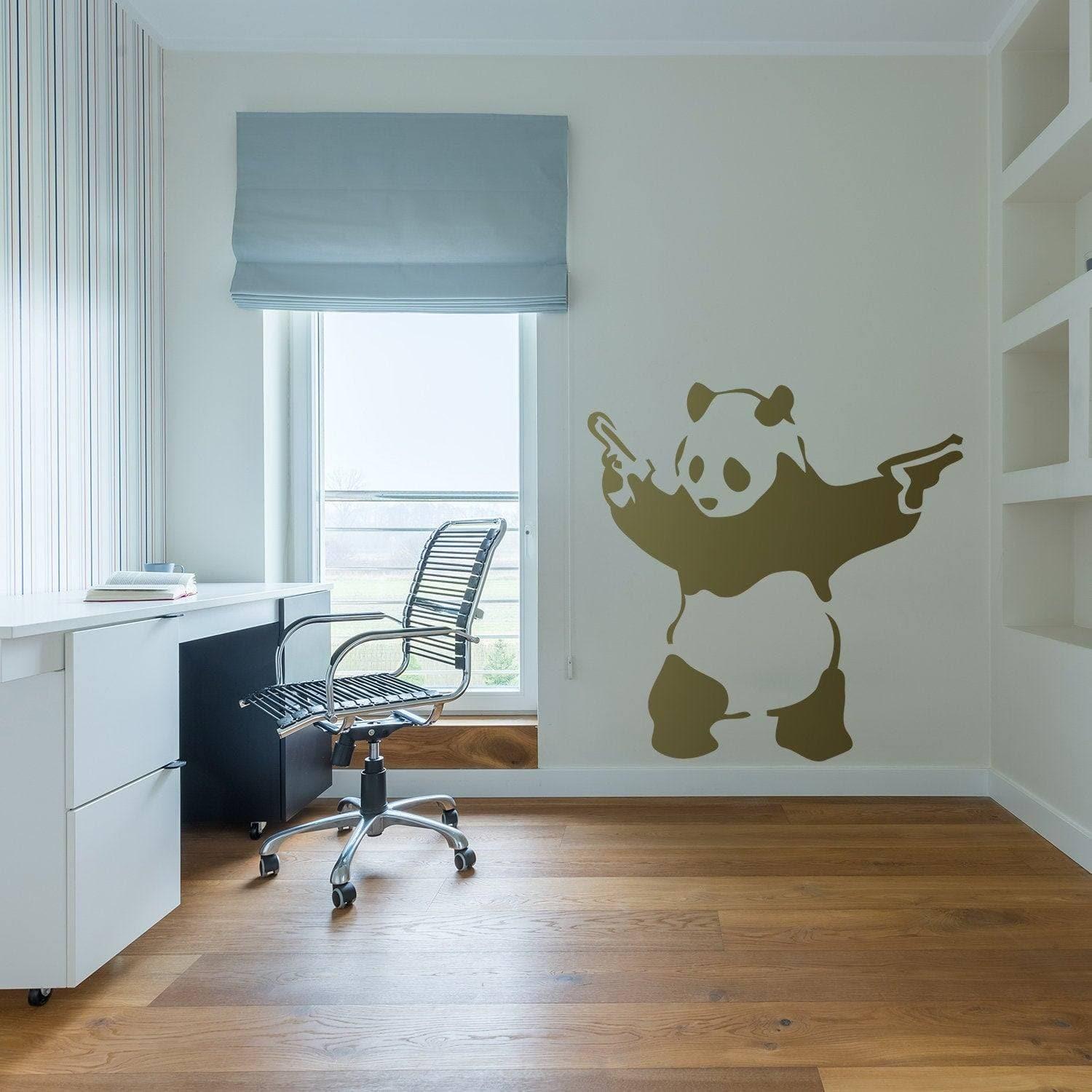 Artistic Urban Bear with Gun Wall Decal - Thumbnail 5