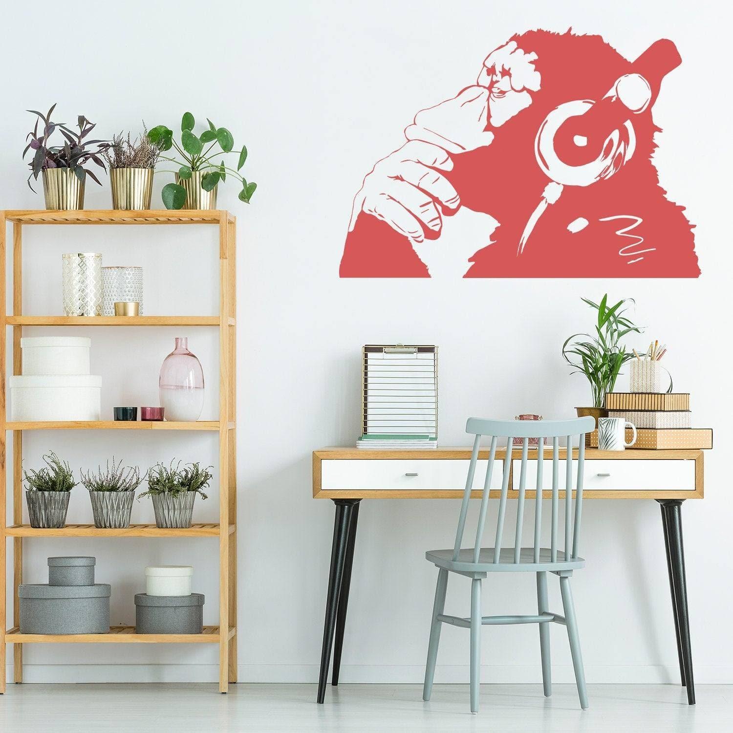Contemplative Primate Wall Art Sticker - Thumbnail 4
