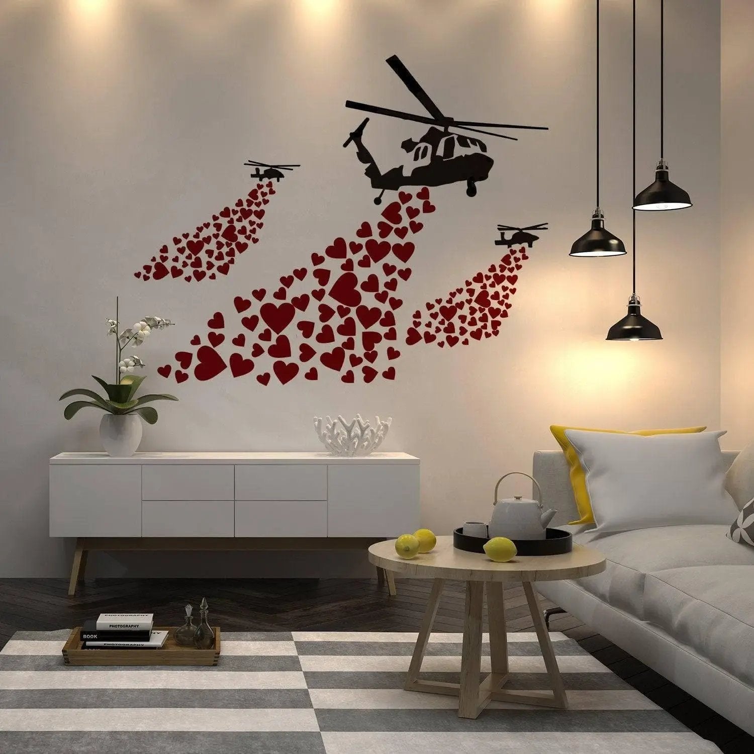 Urban Love Helicopter Wall Decal