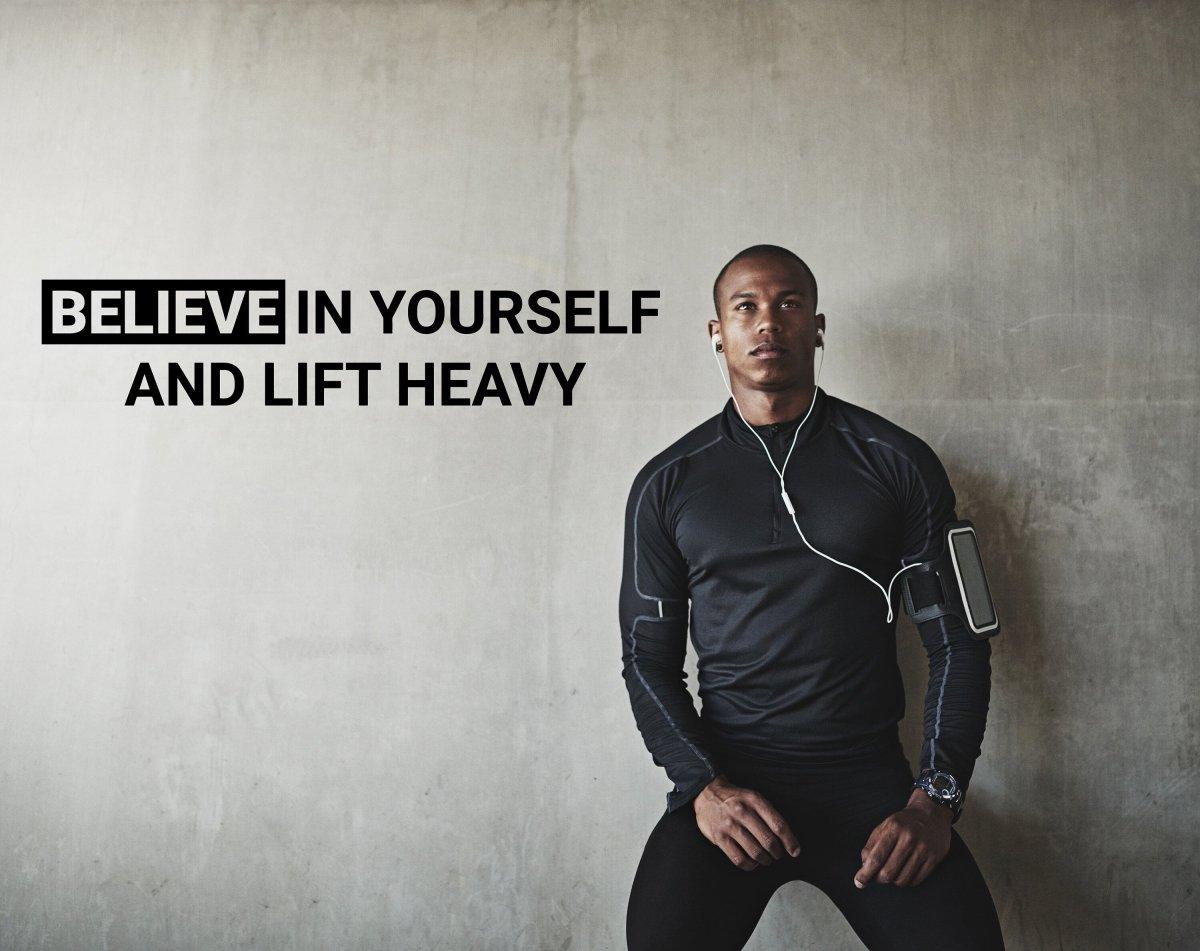 "Believe in Yourself" - Motivational Gym Wall Decal - Thumbnail 5