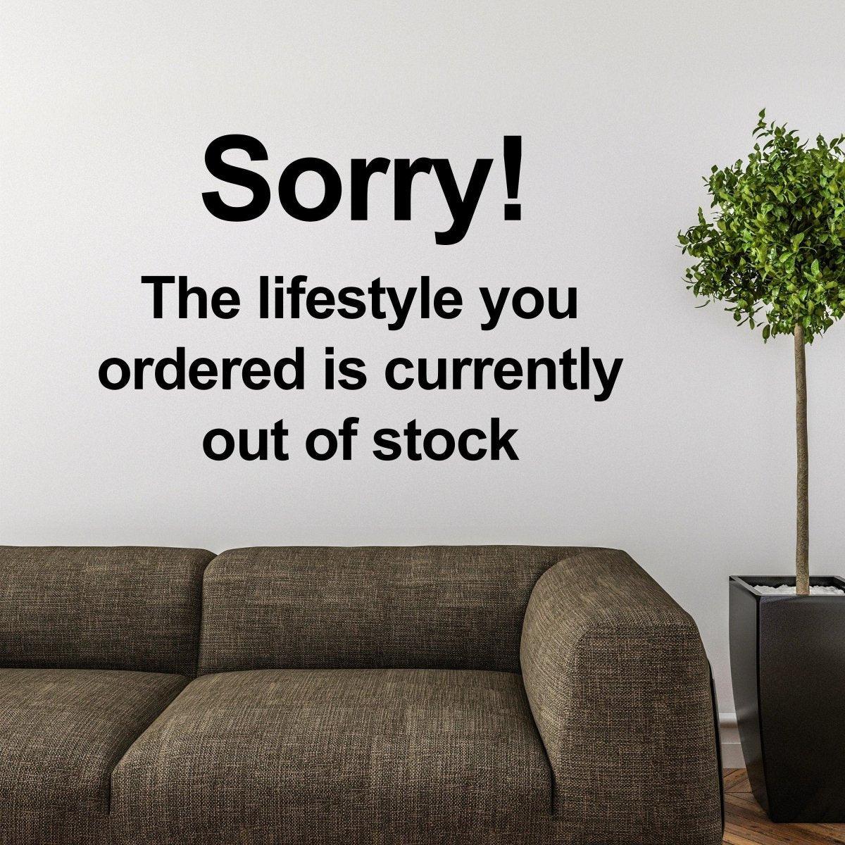 Banksy Sorry Quote Wall Sticker Vinyl Art Print - Thumbnail 5