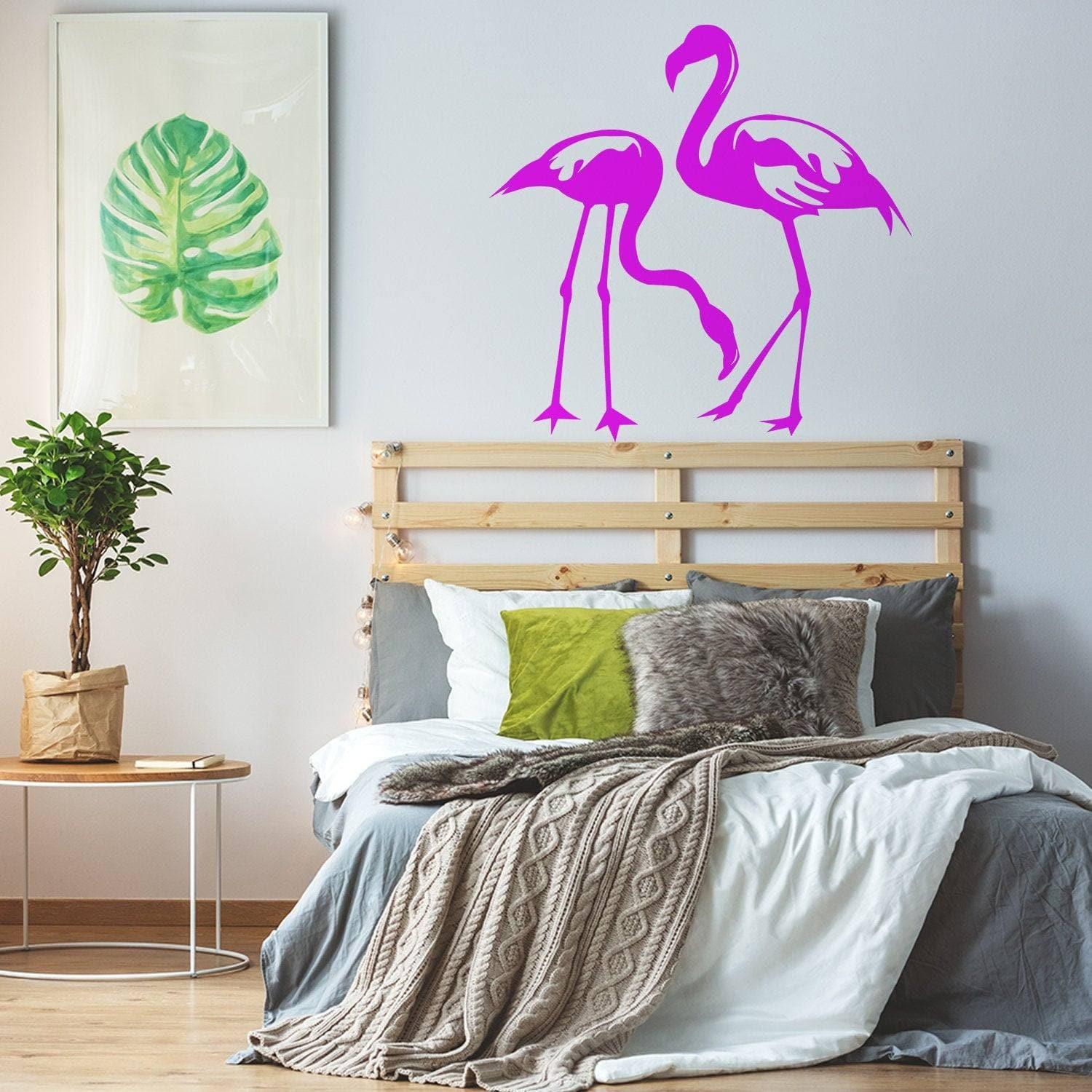 Flamingo Wall Decal Tropical Bird Vinyl Sticker - Thumbnail 4