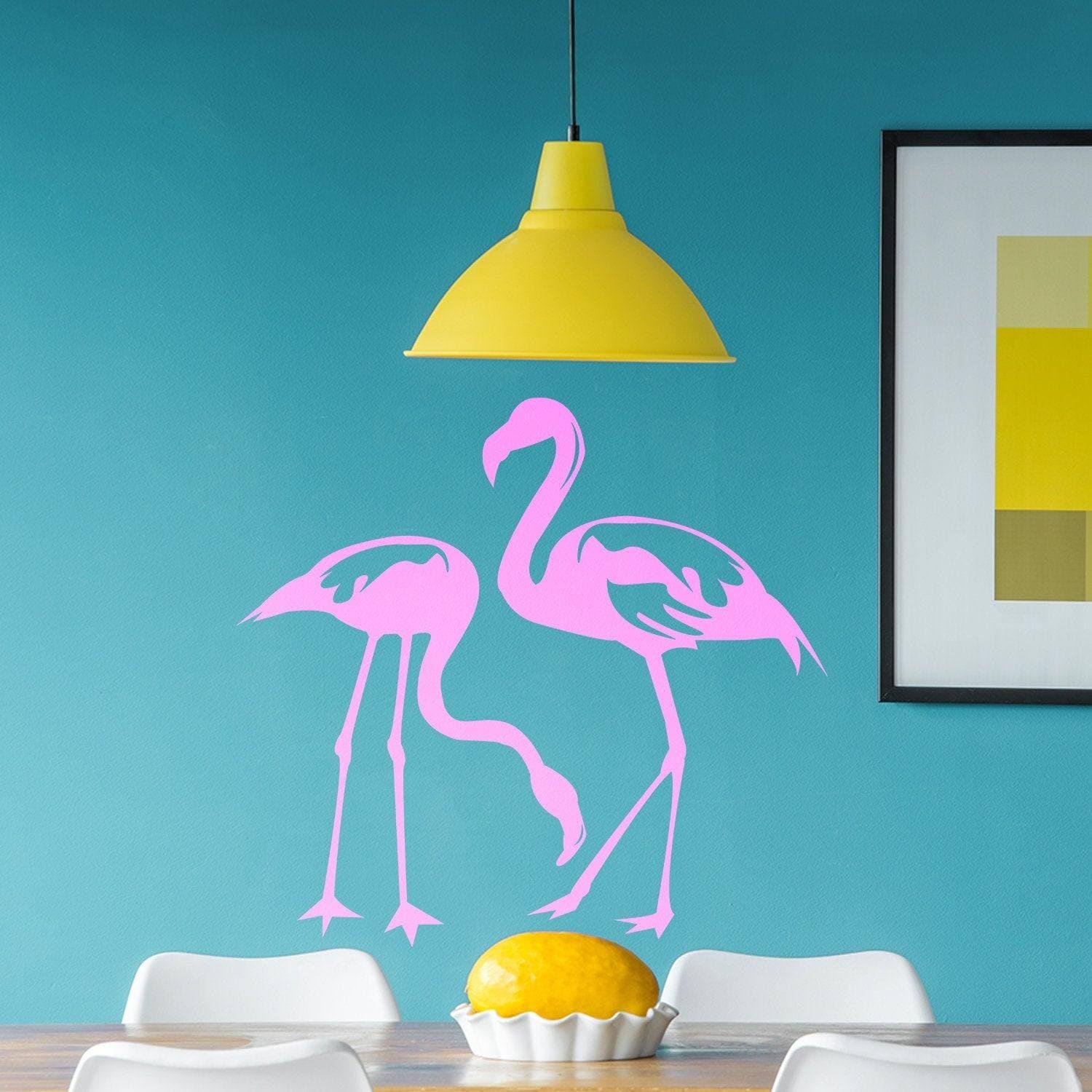 Flamingo Wall Decal Tropical Bird Vinyl Sticker - Thumbnail 3