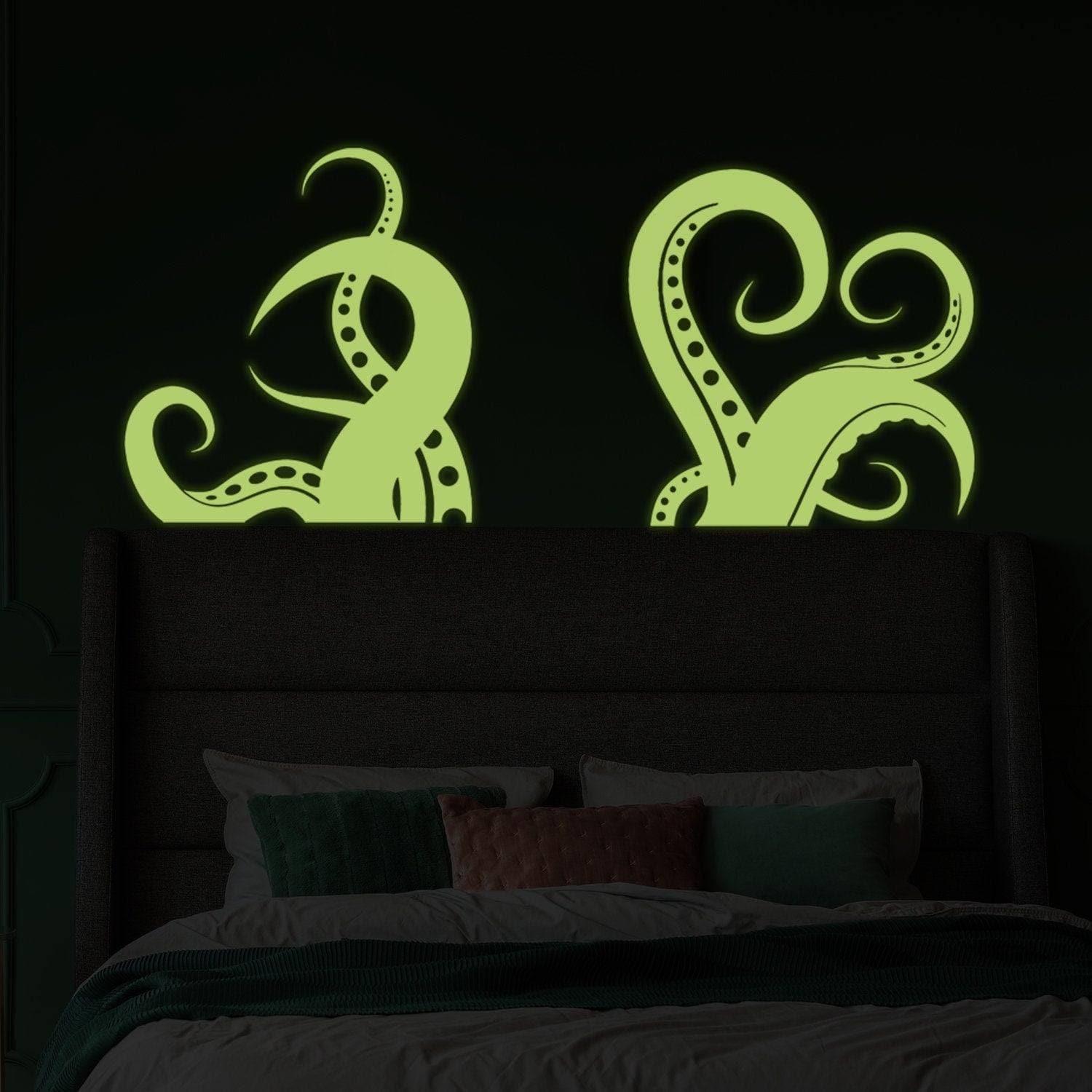 Glow In Dark Octopus Tentacle Wall Sticker