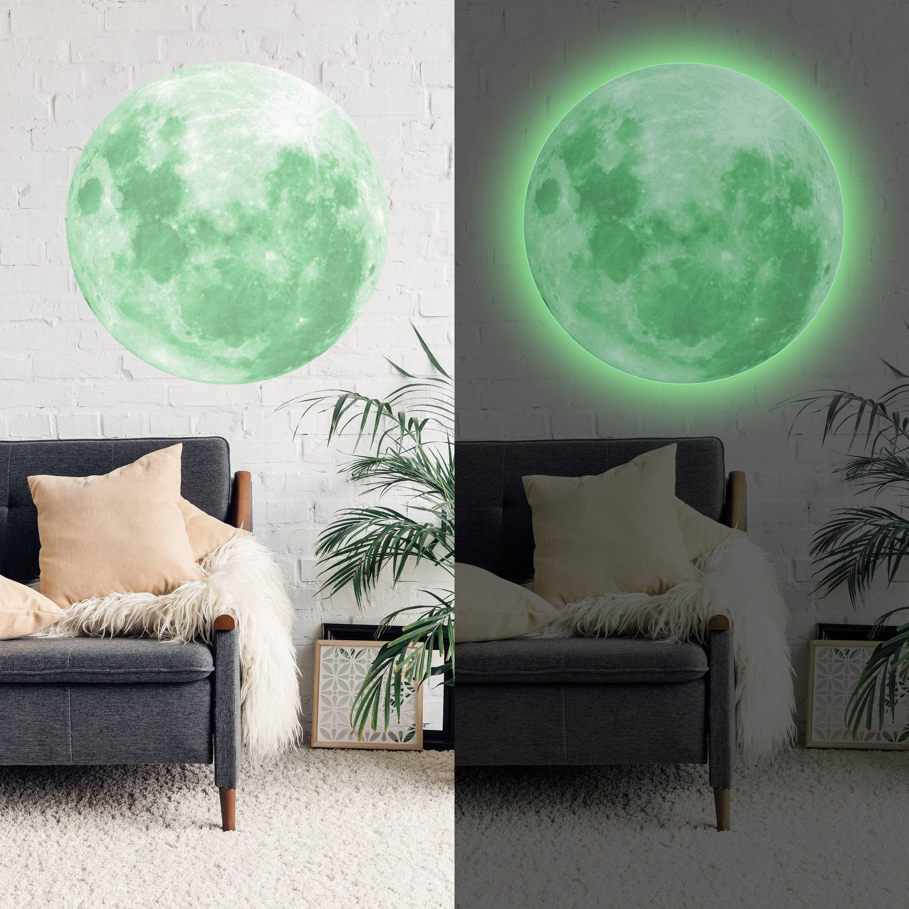 Glow in the Dark Full Moon and Star Wall Sticker - Thumbnail 2