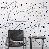 Constellation Stickers Zodiac Wallpaper Sticker - Star Stickers For Wall - 79 x 79 inches (200 x 200 cm))