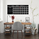 Office Calendar Chalkboard Vinyl Sticker - Editable Organizer Dry Erase Chalk Decal
