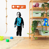 Banksy Crying Boy Wall Sticker - Street Art Graffiti Social Media Decal