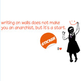 Banksy Girl Wall Sticker - Magical Daisy Decal