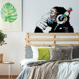 Banksy Thinking Monkey Sticker - Art Vinyl Street Dj Baksy Wall Decal