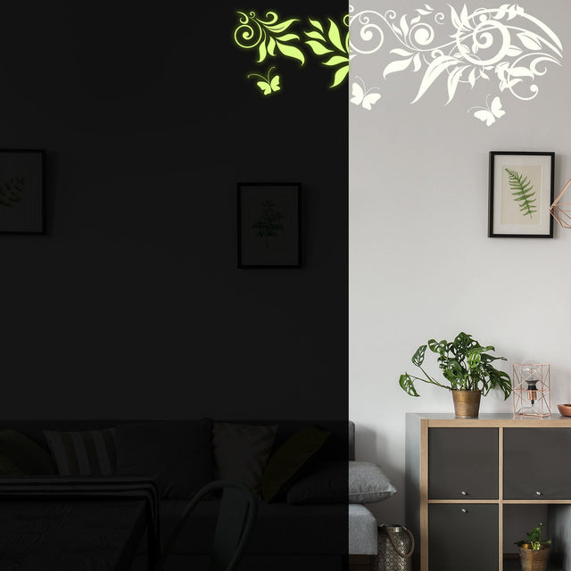 Glow At Night Decal Branch Wall Sticker - Glowing Vinyl In Dark Flower The Branches